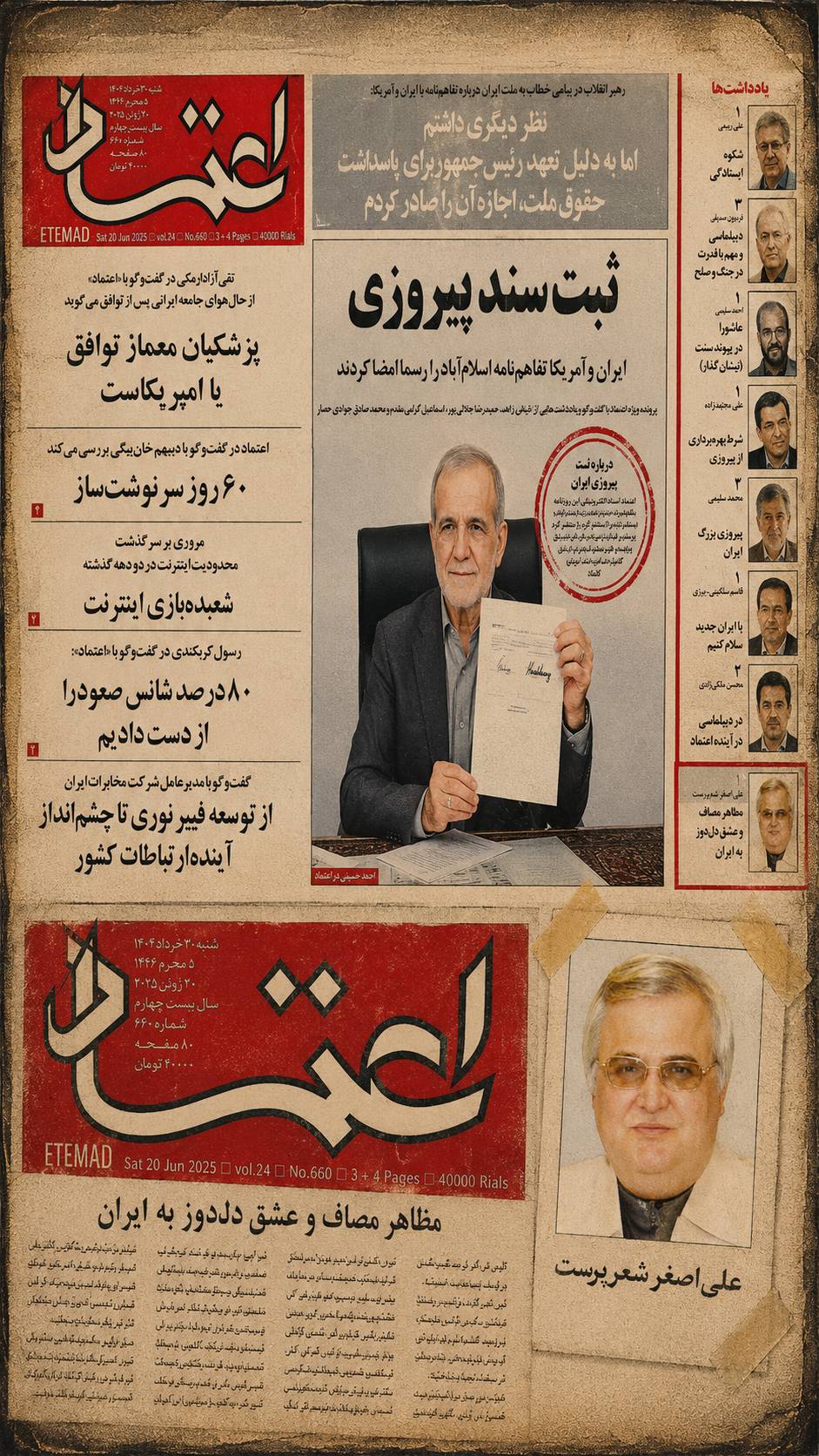 مظاهر مصفا و عشق دلدوز به ايران